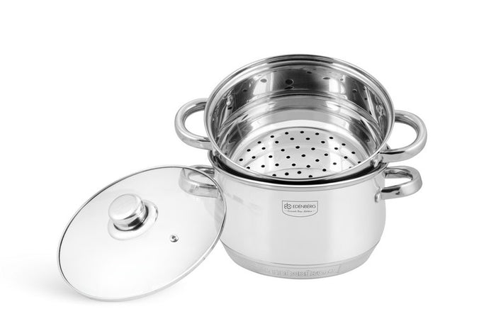 Edenberg Classic Line - Stoompannenset - Ø 18 cm - 3-delig - Voorzien