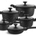 Edenberg Black Line - 10-delige Luxe Pannenset van Gesmeed Aluminium