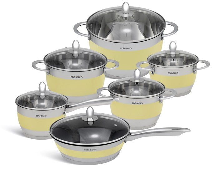 Edenberg Prestige Line - Luxe Pannenset - RVS - 12 delig -