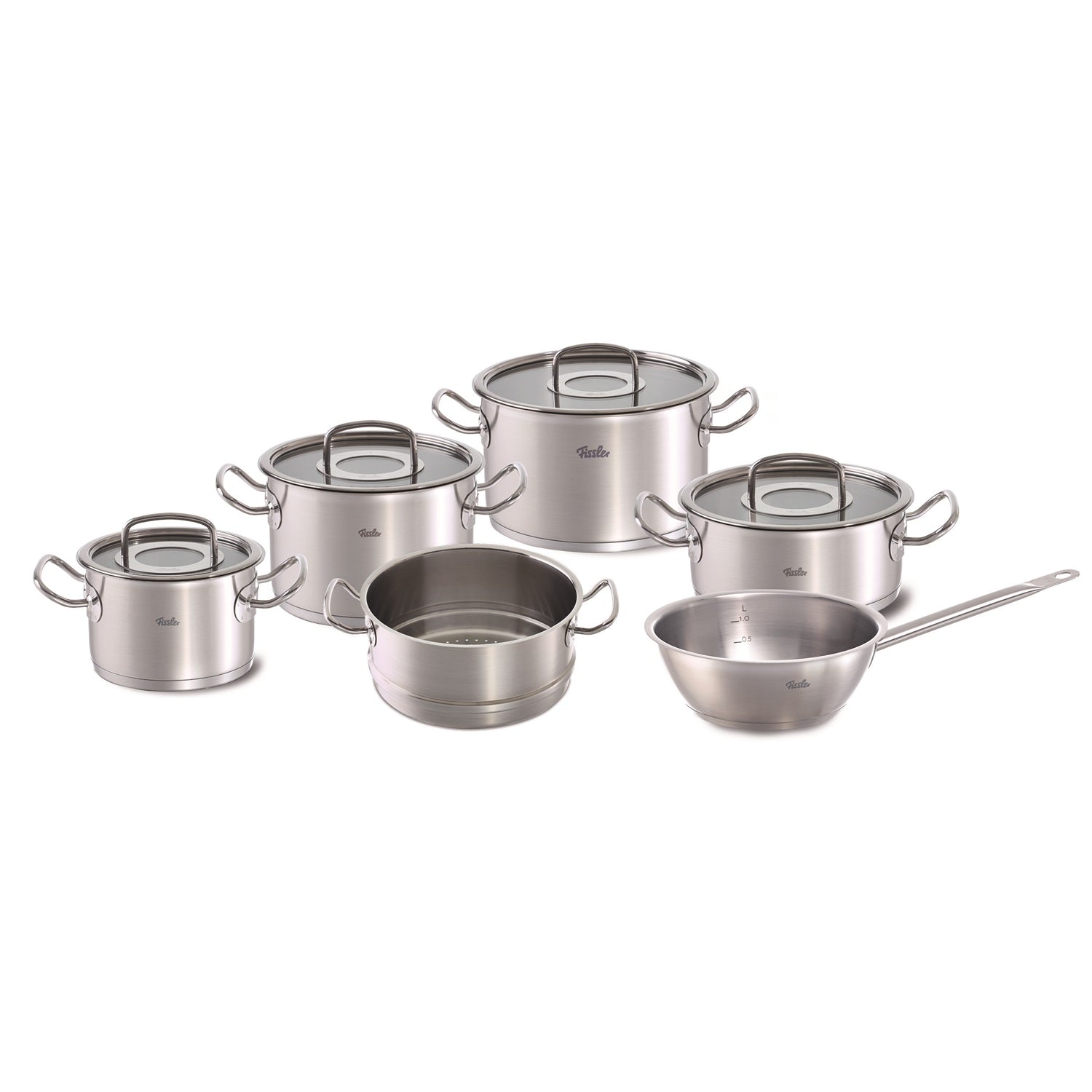 Fissler original profi collection pannenset met glasdeksels, 5-deli...