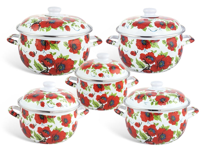 Edenberg Classic Line - 10-delige Luxe Emaille Pannenset