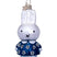 Vondels Ornament glass Nijntje|Miffy blue flower dress H11cm w|box