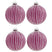 Clayre & Eef Kerstbal Set van 4  Ø 10 cm Roze Glas Rond
