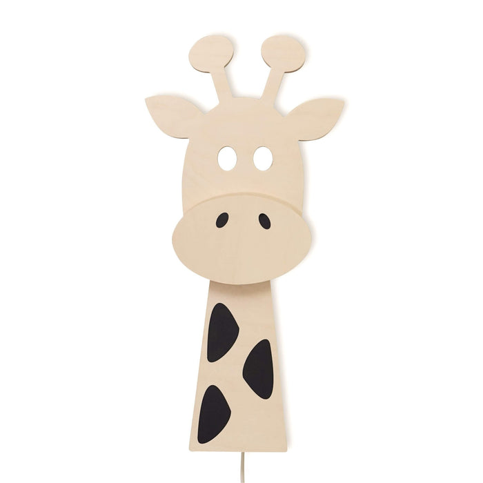 Houten wandlamp kinderkamer | Giraffe - blank