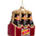 Vondels Glazen kerst decoratie bier in krat H11cm