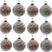 Glas Kerstballen (8cm) Box 12 Stuks Copper Brown