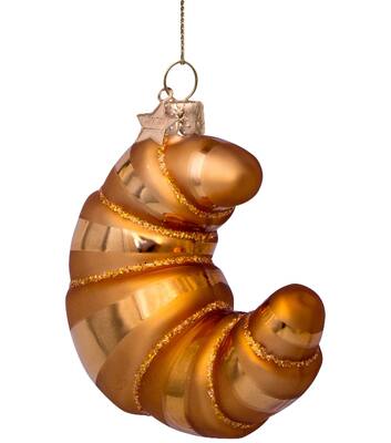 Vondels Ornament glass croissant H10cm