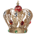 Goodwill Kerstbal-Jewel-Kroon-Piek Parel Goud-Rood Lengte 11,5 cm