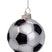 Vondels Ornament glass white|black glitter football H7cm