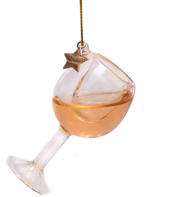 Vondels Ornament glass rose wine glass H7cm