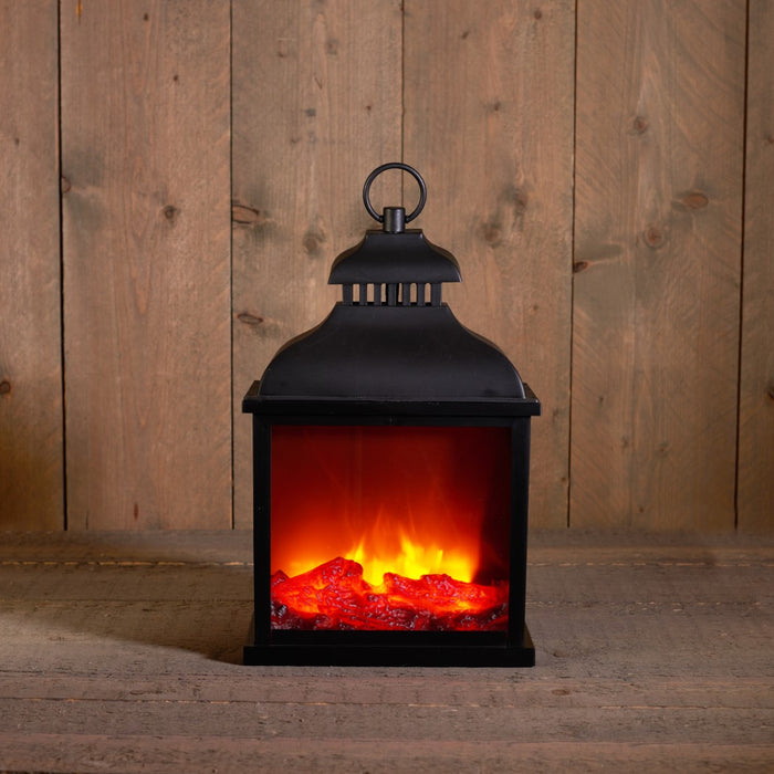 Anna's Collection B.o.t. haard zwart 25x15x42.5cm 3x c b.o. met timer