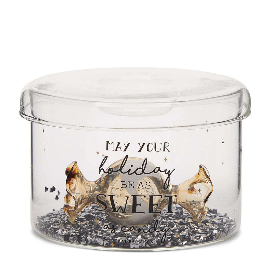 Riviera Maison Waxinelichthouder Sweet Holidays Transparant