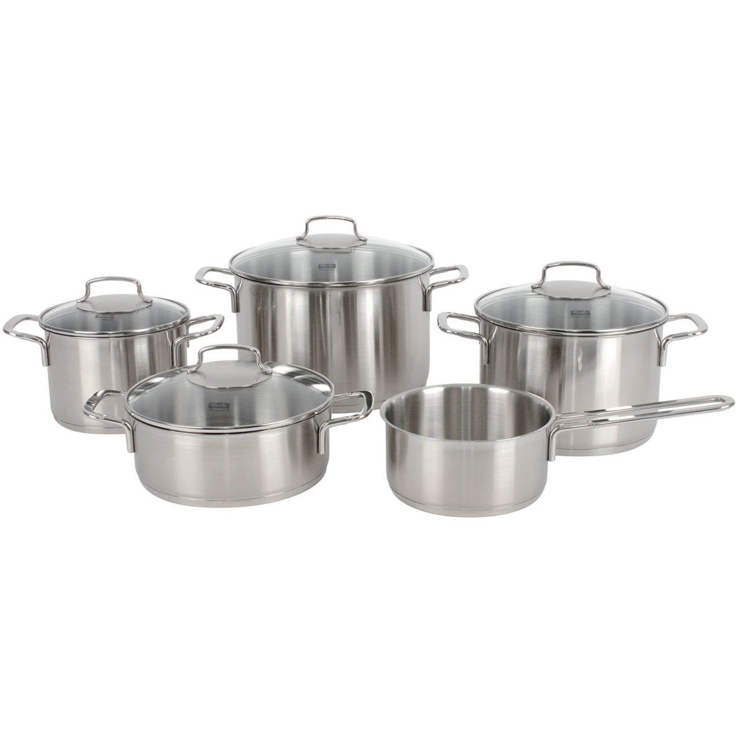 Fissler Barcelona Kookpannenset - 5 delig - RVS - met glazen deksels