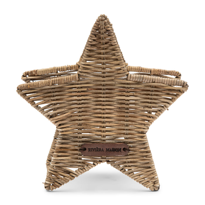 Riviera Maison Waxinelichthouder Rustic Rattan Lovely Star Naturel