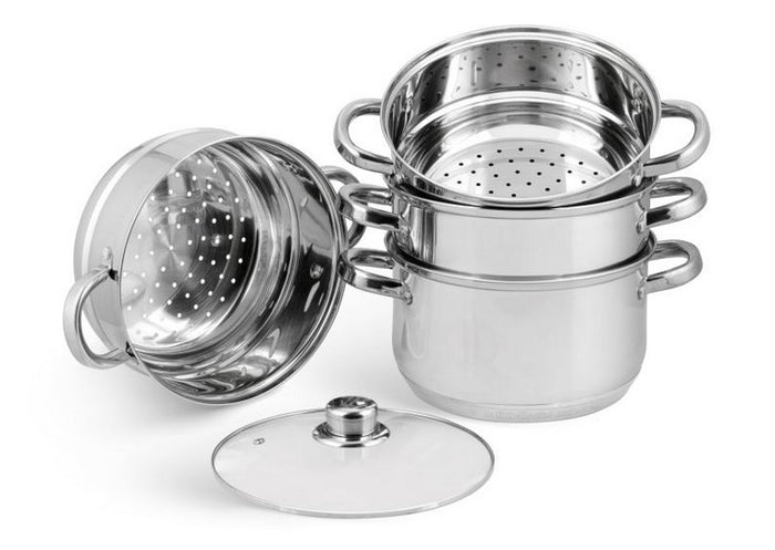 Edenberg Classic Line - Stoompannenset - Ø 22 cm - 5-delig - Voorzien