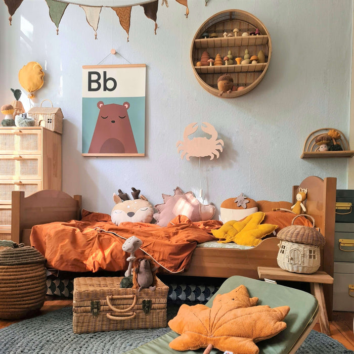 Houten wandlamp kinderkamer | Krab - blank