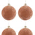 J-Line Kerstballen Fluweel Oud Roze Medium Set van 4