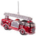 Vondels Glazen kerst decoratie rode brandweer auto H6cm
