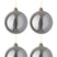 J-Line Kerstballen Parelgrijs Set van 4