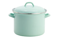 Lite-Body Soeppan|Stamppotpan - Ø22cm|6ltr - Emaille Mint - Inductie