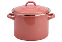 Lite-Body Soeppan|Stamppotpan - 24cm|8l - Emaille - Roze - Inductie