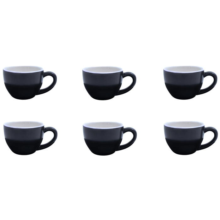 Barista Innovations Nero - Espressokopje - Set van 6 -75ml - Matt Bla