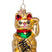 Vondels Ornament glass gold lucky cat H9cm#