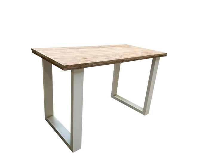 Wood4you - Bartafel New England steigerhout 200Lx110Hx74D cm wit