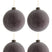 J-Line Kerstballen Parels Bordeaux Set van 4
