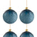 J-Line Kerstballen Suiker Blauw Medium Set van 4