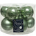 Decoris kerstbal glas d6cm s.groen 10st