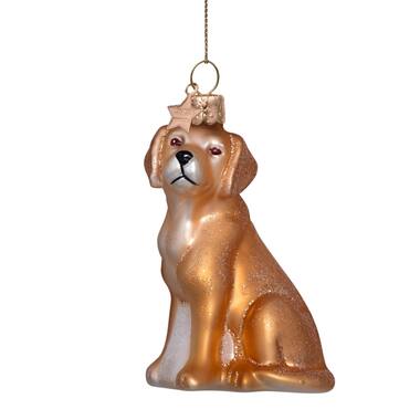 Vondels Ornament glass blond matt labrador H9cm#