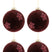 J-Line Kerstballen Bloemen Fluweel Bordeaux Large Set van 4