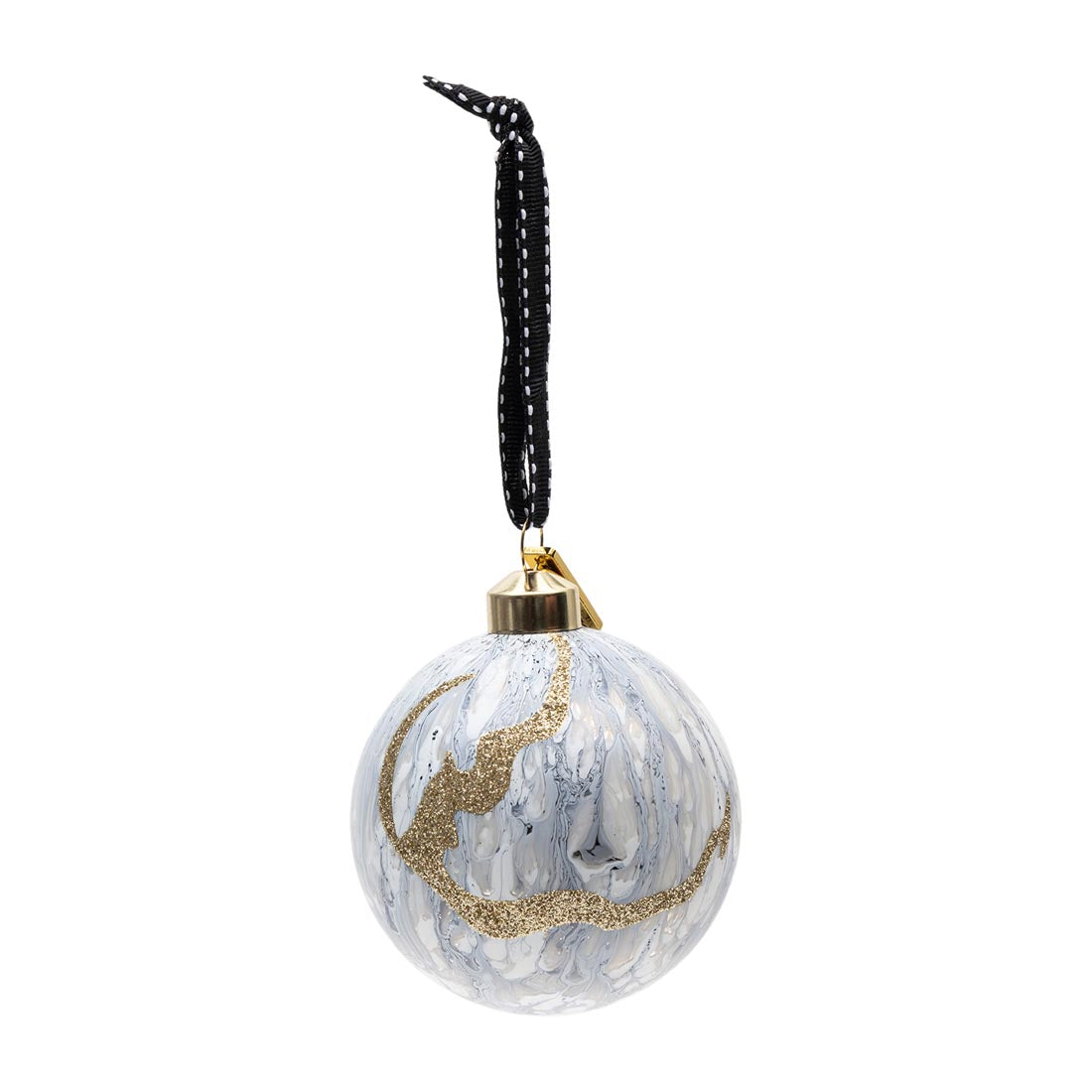 Riviera Maison Pretty Marble Ornament grey Dia 8 -  8.0x8.0x8.0 cm