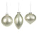 Goodwill Kerstbal Glas Wit-Zilver Assortiment van 3 stuks