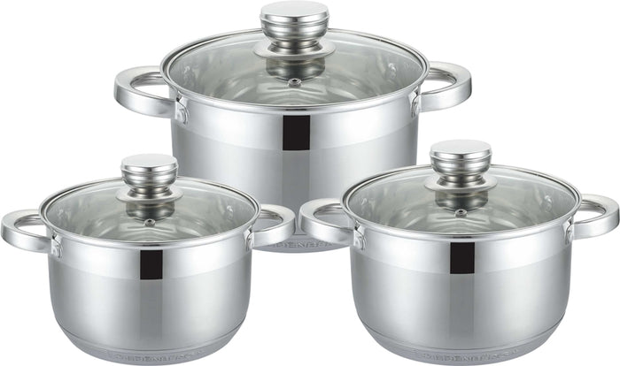 Edenberg Classic Line - Pannenset - RVS - 12 delig - Voorzien Van