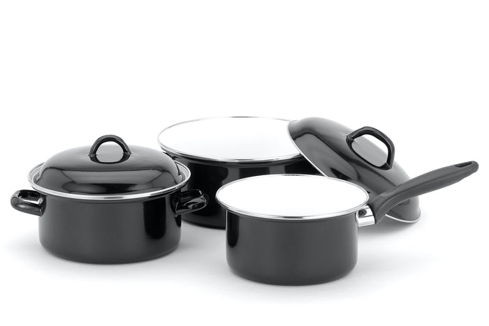 Lite-Body - MagnusPanset 3-delig - steel+kookpan 18, 20 cm met deksels