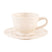 Clayre & Eef Kop en schotel  150 ml Beige Keramiek Rond Servies