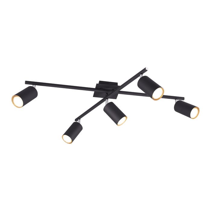 Trio Marley Plafonnière - Mat zwart