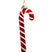 Vondels Ornament glass red|white candy cane H14cm