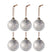 J-Line Kerstballen Luipaard Beige S Set van 6