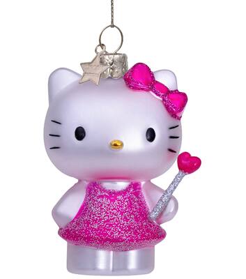 Vondels Ornament glass Hello Kitty w|magic wand H9cm w|box
