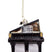 Vondels Ornament glass black grand piano H7cm