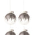 J-Line Kerstballen Glitter Grijs Medium Set van 4