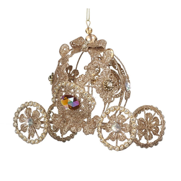 Goodwill Kerstbal-Koets Diamantjes Goud-Gemêleerd 20 cm