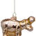 Vondels Glazen kerst decoratie hanger glanzend goud nijlpaard H5.5cm