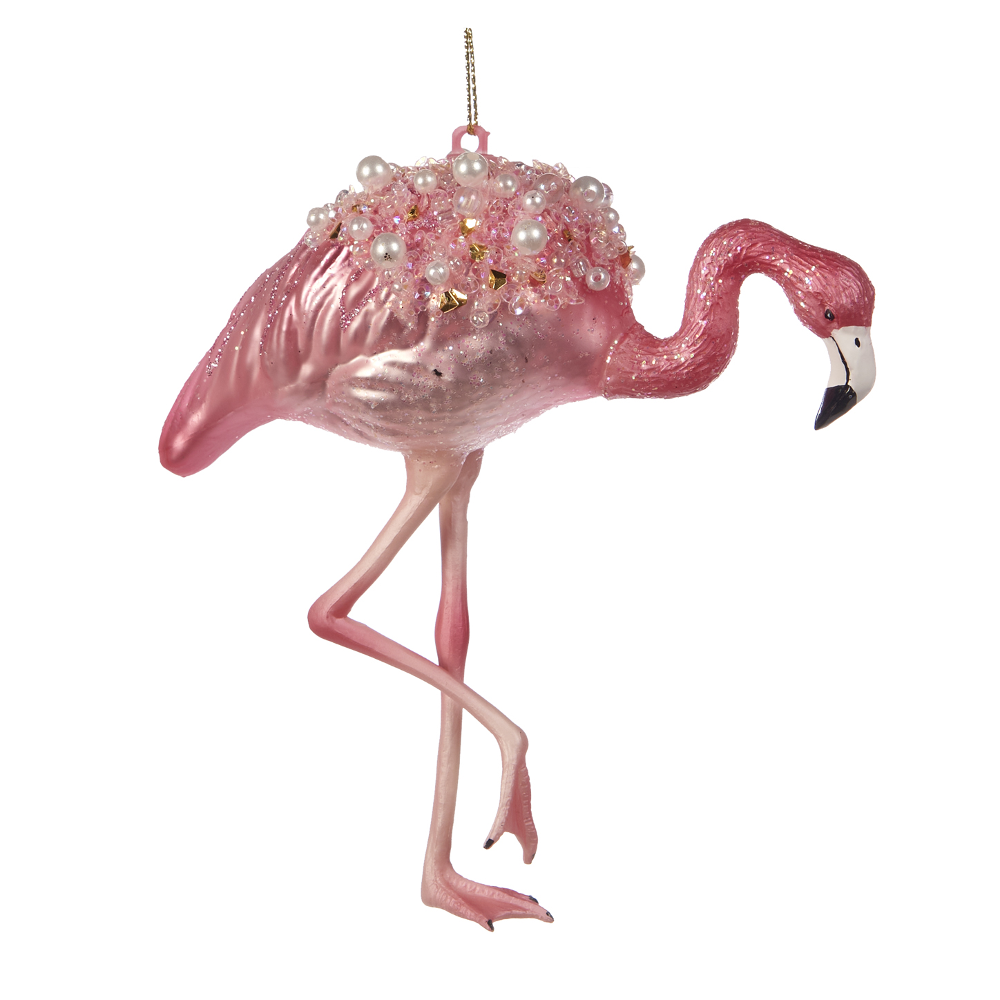 Goodwill Kerstbal-Flamingo Roze 13 cm