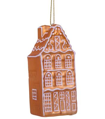 Vondels Ornament glass gingerbread canal house H9cm