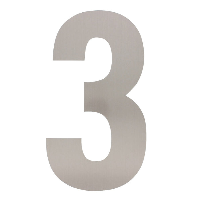 Intersteel Huisnummer 3 XXL hoogte 50 cm rvs geborsteld