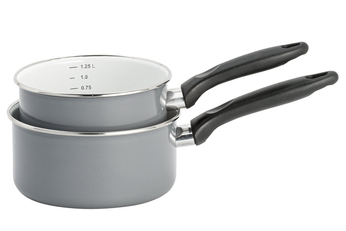 Lite-Body - Pannenset - 2 delige Steelpan 16 cm en 18 cm - Emaille